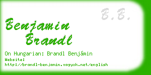 benjamin brandl business card
