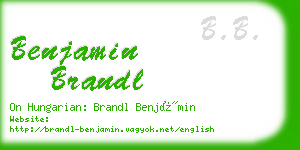 benjamin brandl business card